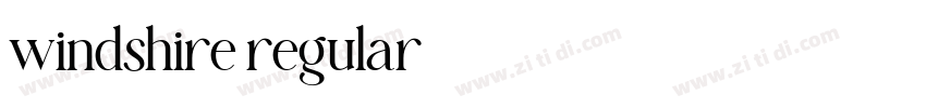 windshire regular字体转换